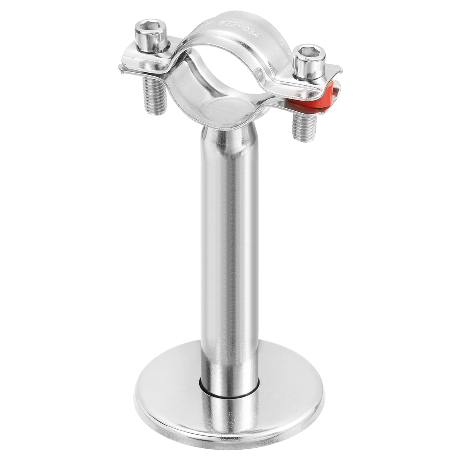 Tパイプサポート ステンレス鋼パイプサポートぶらけっと 直径32mmパイプチューブ用 スクリュー付き調整可能なパイプストラップクランプ(3)