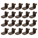 T 棚サポートピン 40個入り6mm(1/4インチ)L字型サポートブラケットピン 家具棚用ゴムスリーブ付き 銅色(4)