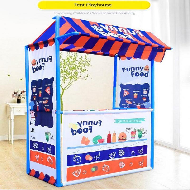 キッズプレイテント屋外屋内プレイハウスふりプレイストアストールおもちゃブルー