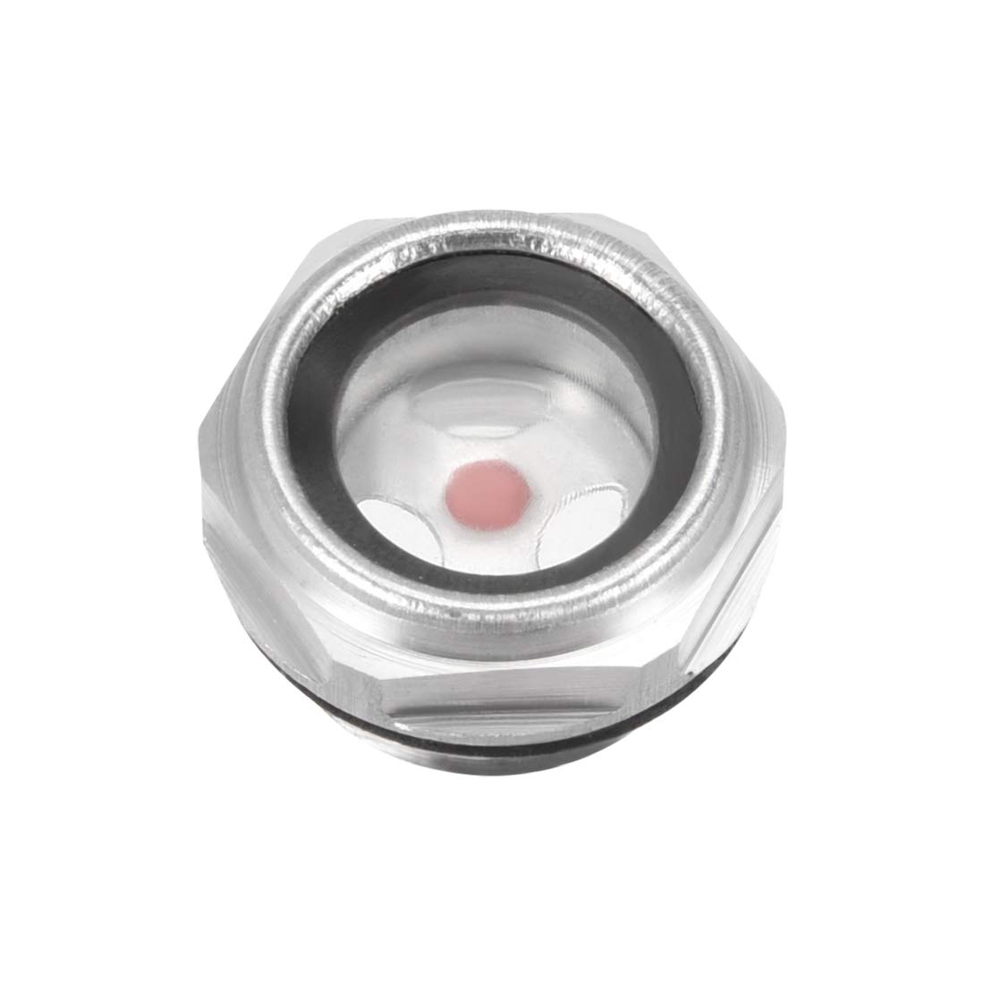 Tオイルサイトガラス 液体レベルゲージ 1/2PTオスネジ アルミニウム合金 エアコンプレッサーフィッティング Oリング付き