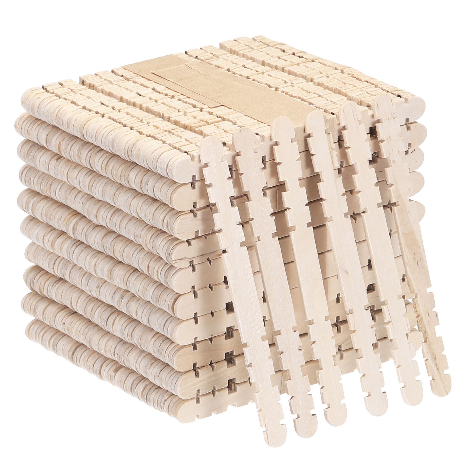 T ウッドクラフトスティック 11.5 cm 木製工芸スティック ストリップスティック DIYクラフトプロジェクト用 500個