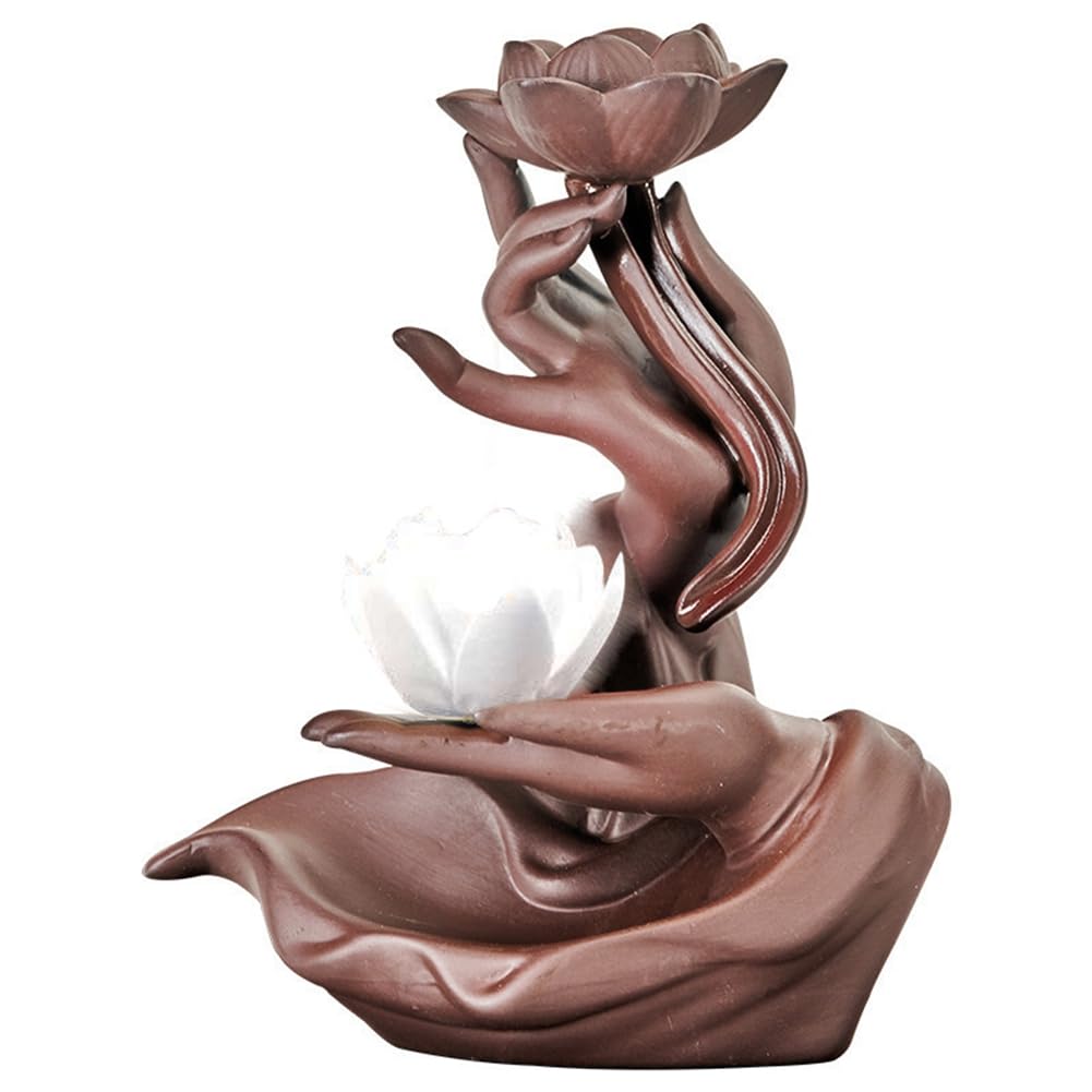 B-パープルサンド逆流香ストーブ、禅仏教ハンドホームフレグランスストーブ香インサートプレート交換用..