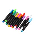 液体チョークマーカーキット 12個セット ウェット消去可能 黒板サイン 手書き ほこりのないホワイトマーカー レザーライティング DIY用