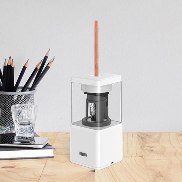 電動鉛筆削り 木製鉛筆用 ファインアーティスト鉛筆 7-8mm 鉛筆 ホワイト