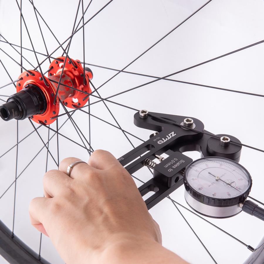 正確なバイクスポークテンションメータースポークテンシオメーターブラックメカニカル