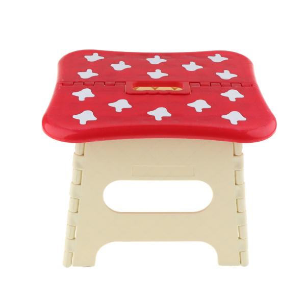 子供、幼児、大人のための折りたたみ式ポータブルステップスツールホームレッドサイズL(3)