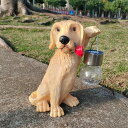 屋内イースターヤード用のソーラーランプ犬の彫刻動物の形の樹脂