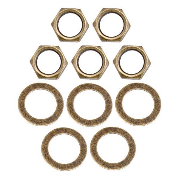 エレクトリックギタージャックブロンズ用ギター六角ナットワッシャーセットアクセサリー