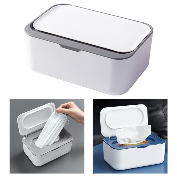 1pcティッシュボックスフェイスカバーホルダーケースナプキンオーガナイザーホームオフィス用グレーホ..