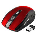 2.4gマウスミニコードレス光学式マウス6ボタン1800dpi、pcレッド(3)