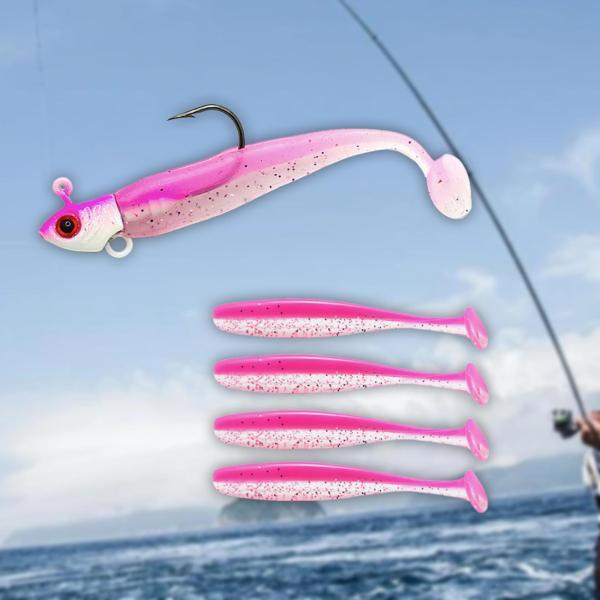 釣り餌 シリコン製トローリング餌 鯉 サーモン パーチ用人工餌 ピンク