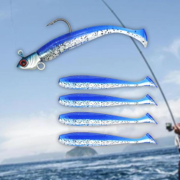 釣り餌 シリコン製トローリング餌 鯉 サーモン パーチ用人工餌 ブルー