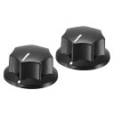 T ポテンショメーターノブ ベークライト製 33x17mm ギターベース用ボリュームコントロールノブ キャップ、ボリュームコントロール、メカニカルスイッチ、家電製品、オーディオ 6mm穴 2個セットネジ付き ブラック 2個セット