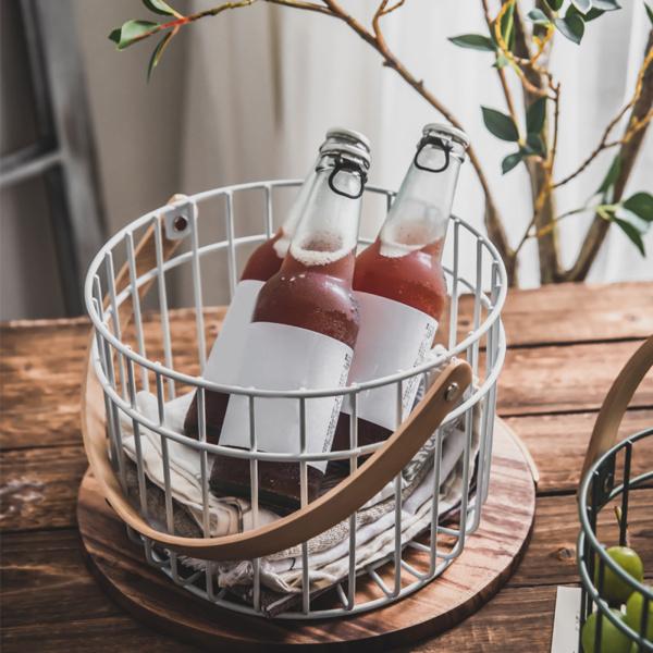 鶏卵ホルダーホワイトLを集めるための金属ワイヤー卵バスケット