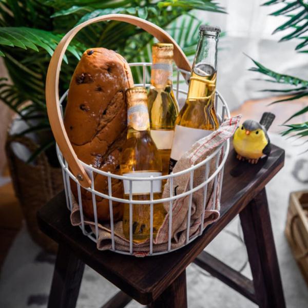 鶏卵ホルダーホワイトSを収集するための金属ワイヤーエッグバスケット