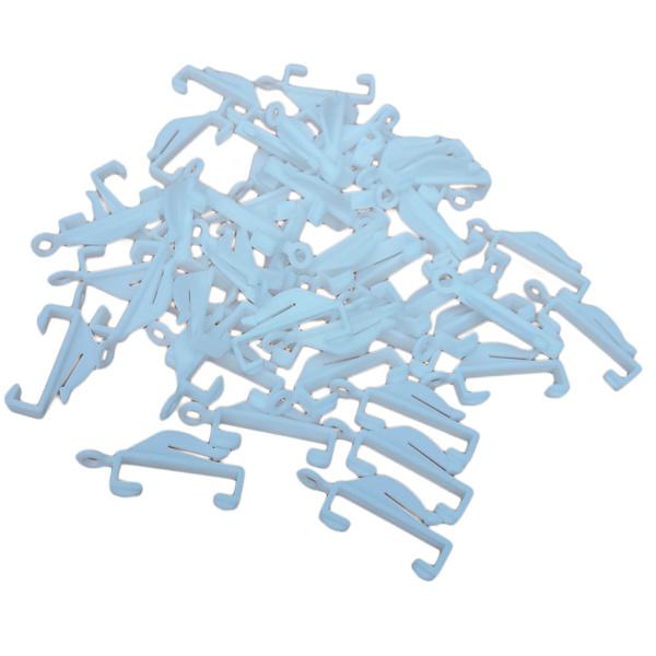 白いプラスチックシャワーカーテンリング浴室ドアカーテンアクセサリーB 50ピース