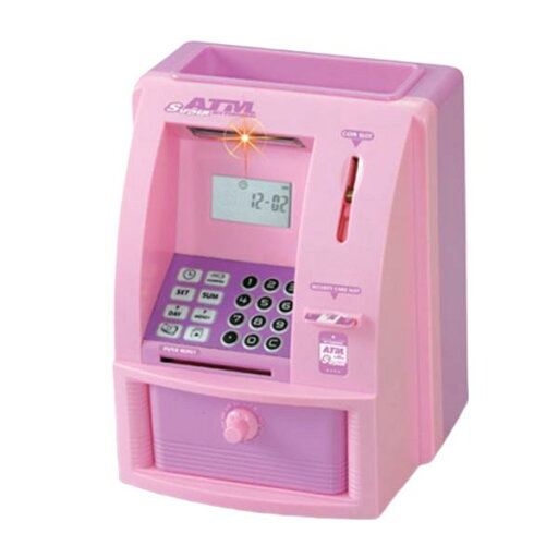 こどもの日の贈り物のための電子貯金箱ATM銀行おもちゃ女の子ピンク こどもの日の贈り物のための電子貯金箱ATM銀行おもちゃ女の子ピンク