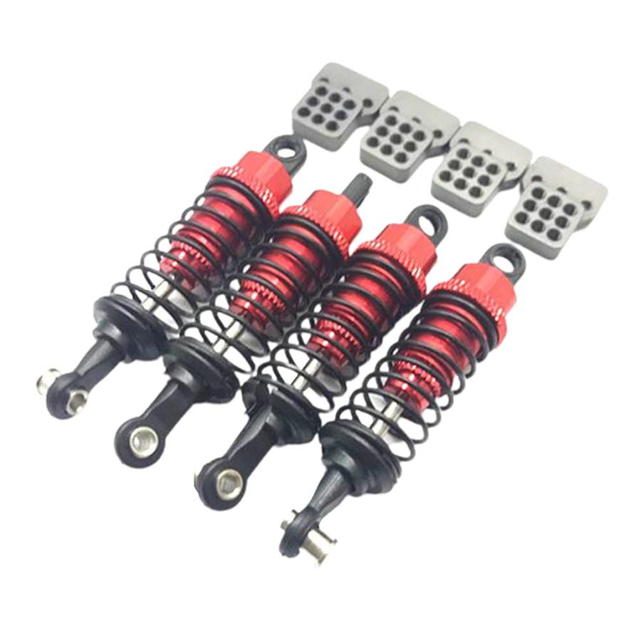 WPL C14 C-24レッド用4Pc RCショックアブソーバースプリングダンパーフィット