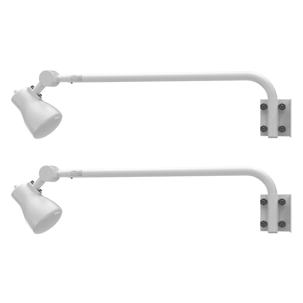 二個セット LED 投光器 45W 小型 看板用 アームライト 白 看板照明 看板灯4500lm 電球色 昼白色 二色変換可能 屋外 高輝度 防水 屋外用 調色 アームセット長943mm IP66 ledライト 壁面看板 店頭看板 ホワイト プラグなし LD-K9L