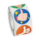 500ピース モチベーションステッカー サムズアップステッカー パーティープレゼント パッケージ直径1.5インチ(3)