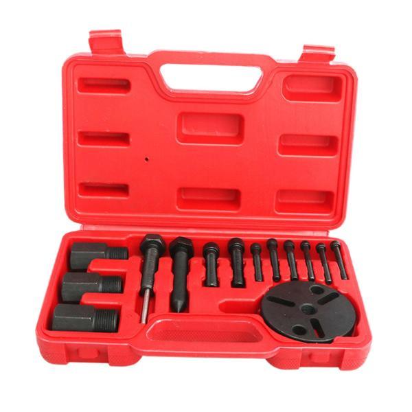 14個入り オートエアコンコンプレッサークラッチリムーバーセット 修理ツール 耐摩耗性アクセサリー キ..