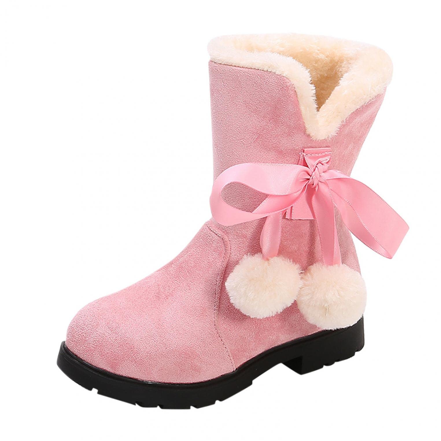 楽天Terapowerスノーブーツ キッズ 雪用ブーツ 女の子 長靴 プリンセス シューズ 雪遊び 冬用 ブーツ 履きやすい もこもこ 子ども 靴 裏ボア ショートブーツ 保暖 防寒 ウインターブーツ Shopyruder 滑り止め アウトドア スキー 子供靴（ピンク,19.5 cm）