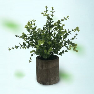 フェイクユーカリ植物鉢植え.人工植物ポット偽緑色植物盆栽グレー用オフィス.ホーム.キッチン.テーブル屋内装飾