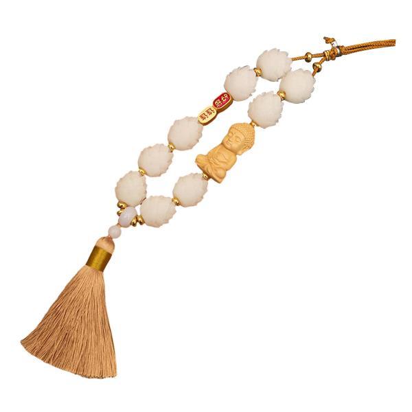 仏像車のペンダントユニバーサル装飾タッセル車吊り下げ装飾黄色