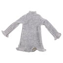 7カラー選ぶ ドール服 12インチドール人形に適用 長袖ジャンパー ドレストップ アクセサリー - グレー