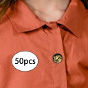 50個の縫製ボタンジーンズジャケットコートブラックゴールド用12mmDIY装飾メタルボタン