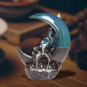 セラミックムーン逆流香ホルダー手作り多目的釉薬仕上げ家の装飾高さ 16 センチメートル瞑想ルームエレガント