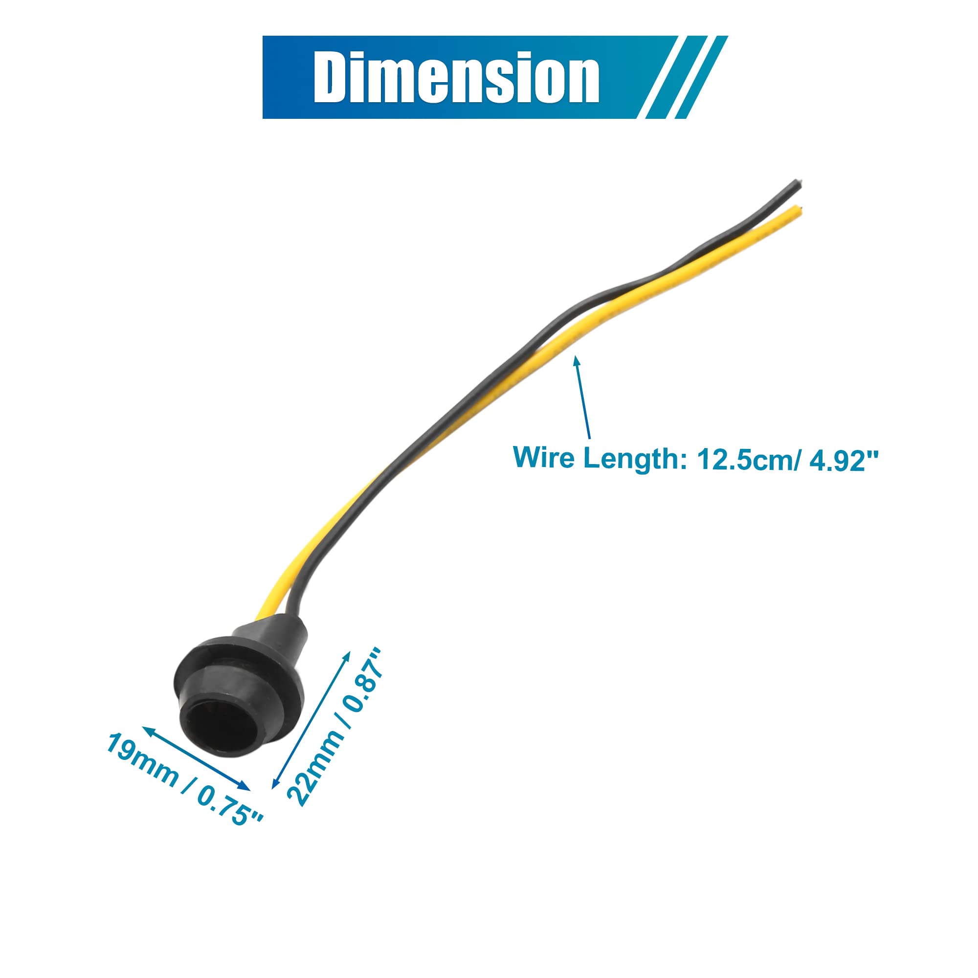 Tカーウェッジライトバルブソケットホルダー エクステンションコネクタ T10ライトソケット W5Wエクステンションコネクタ 30個入り