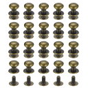 T 8mm ボールヘッドスタッドリベット スクリューバック 50個 丸頭ボタンニップルリベット DIY レザークラフト ハンドバッグベルト用 ブロンズトーン