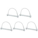 T安全カプラーピン トレーラーシャフトロックピン トレーラーカプラー用ピン 85x8 mm アーチD形 カーボート用 5個入り(3)