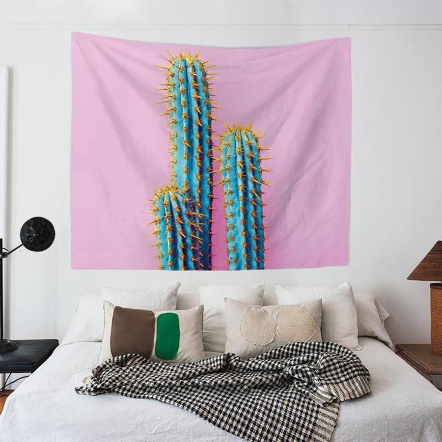 パイナップルタペストリーフルーツタペストリー風景壁掛けピンク200X150cm