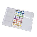 固形水彩絵の具セット、40色の明るい色の水彩絵の具大人セット、初心者や子供に最適な旅行用水彩絵の具セット