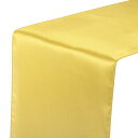 T 10個 サテンテーブルランナー 275cm x 30cm 滑らかなシルク生地 テーブルランナー ウェディング 誕生日 バンケット パーティー デコレーション 金色