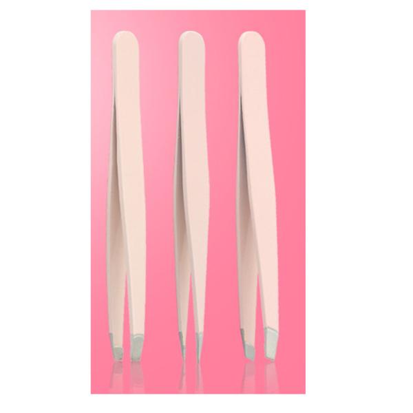 3倍ステンレス鋼眉毛摘採クリップ額髪除去ピンセット - ローズレッド