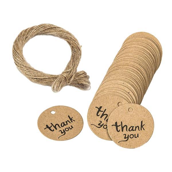 100x バレンタインデー紙ギフトタグ 吊り下げタグラベル、穴付き装飾値札 DIY ギフトクラフト クリスマス