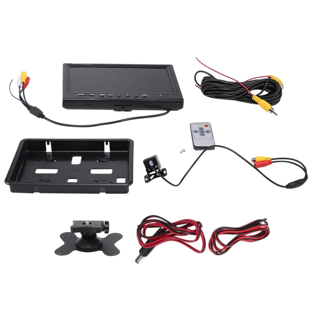 楽天Terapower9 インチ車載 LCD モニター HD 対応 VGA/AV TV DVD プレーヤー カメラ リアビュー ヘッドレスト モニター パー バックミラー システム 1 セット