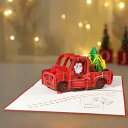 3D クリスマスカード、ハッピーニューイヤーカード クリエイティブギフトカード 招待状カード ポップアップクリスマスグリーティングカード 男