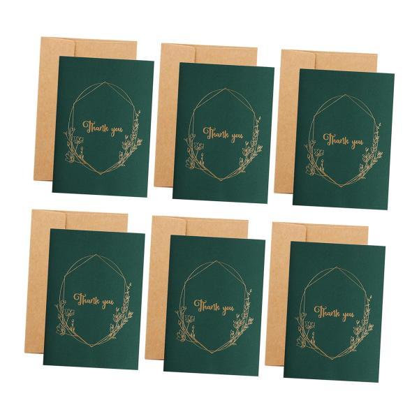 新年記念日のギフト用の封筒付きホリデーグリーティングカード6枚、ありがとう