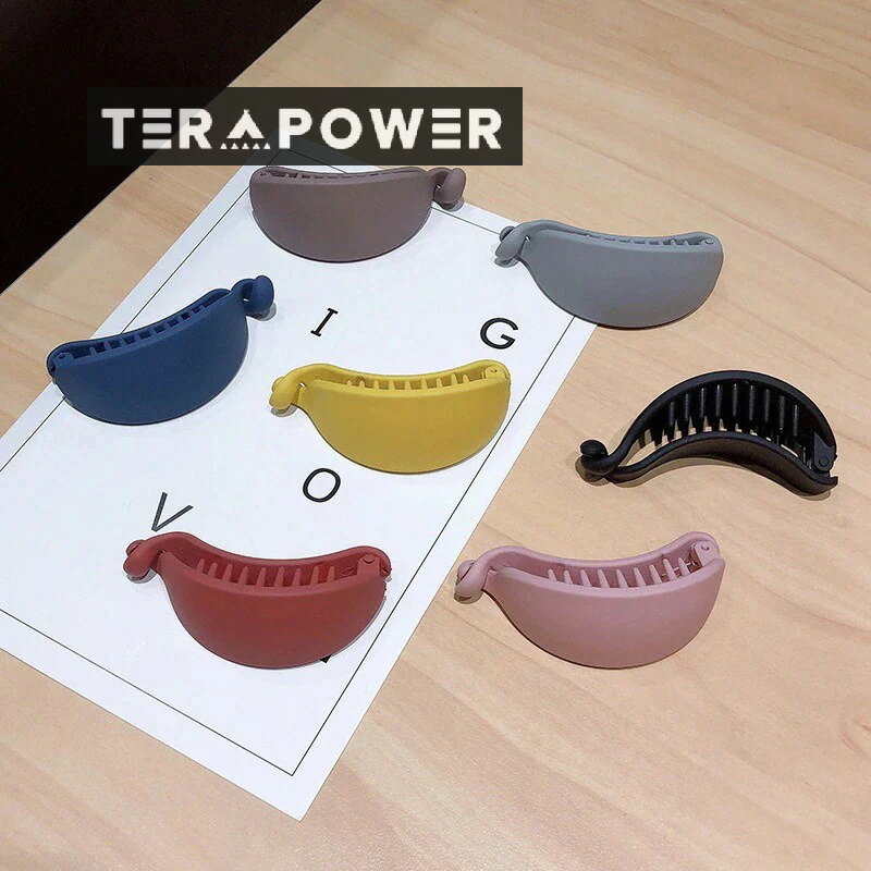 Terapowerのバンスクリップ ヘアクリップ スクエア マットカラー 大きめ 大ぶり ワイド くすみカラー 大人 通勤 通学 韓国｜アングル2