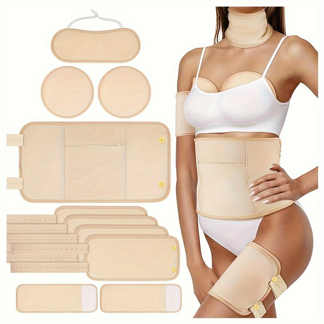 首、胸、腰、腕、脚、足用のサイズ調整可能な弾性ストラップセット - 様々な腰サイズに適しています