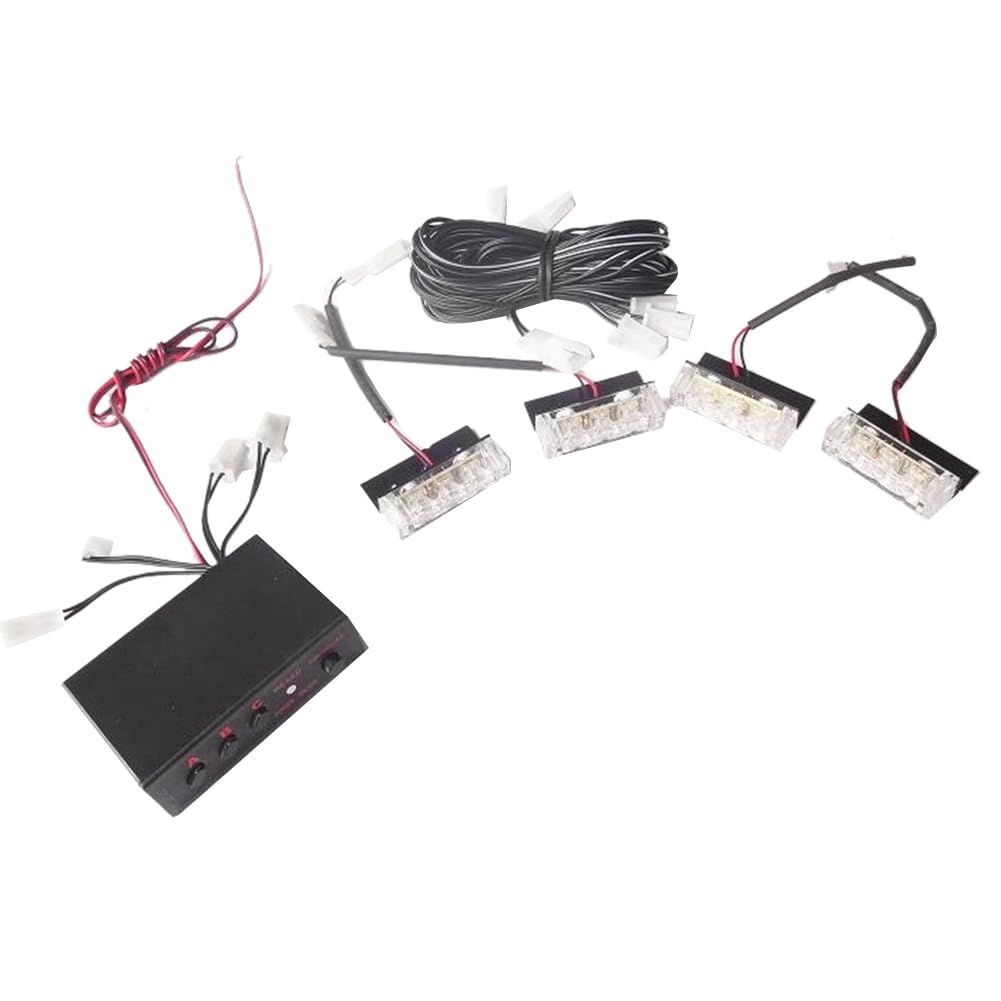 1ドラッグ4 ストロボライト ストロボ灯 信号灯 車のLEDライト 一般の車用品、青色光