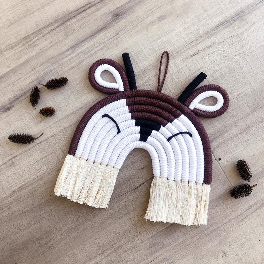 カラフルな鹿ライオンペンダントタッセルハンギング保育園の装飾品鹿コーヒー