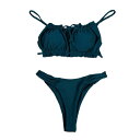 女性水着プッシュアップブラビキニセット水着ビーチ水着L