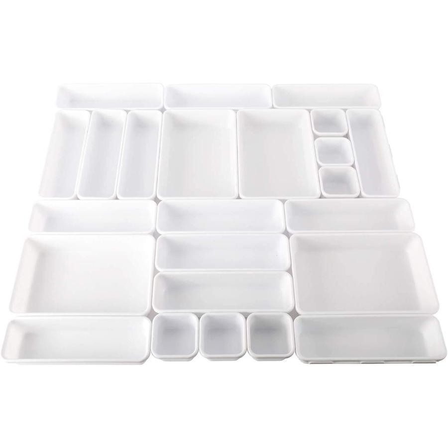 24個セット 引き出し仕切り 収納トレー 引き出しキレイ 収納ケース 机の中 デスクトレー デスク内整理トレー 小物 整理整頓 文房具 事務用品 化粧品 省スペース