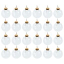 T オーナメントボール アクリルクリスマスボール プラスチック 30 cmロープ付き DIY 工芸品 クリスマスツリー ウェディング パーティーの装飾用 8 cm クリア ゴー ルド 24個