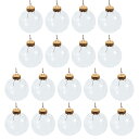 T オーナメントボール アクリルクリスマスボール プラスチック 30 cmロープ付き DIY 工芸品 クリスマスツリー ウェディング パーティーの装飾用 8 cm クリア ゴー ルド 18個